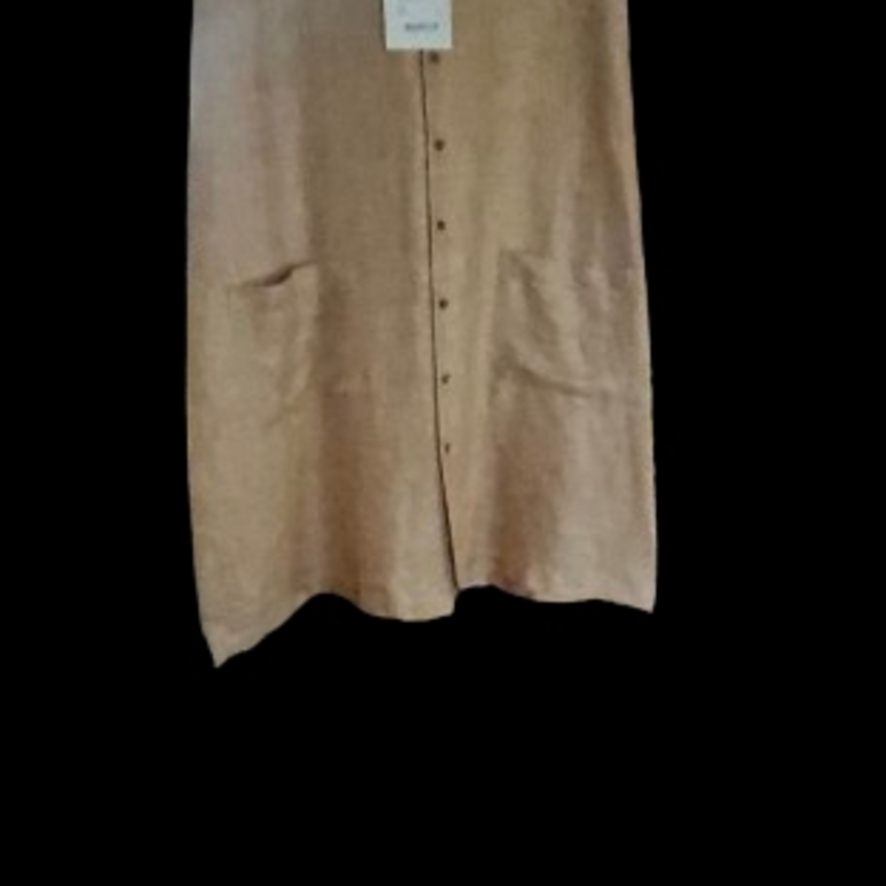 Tan Button-Down Skirt